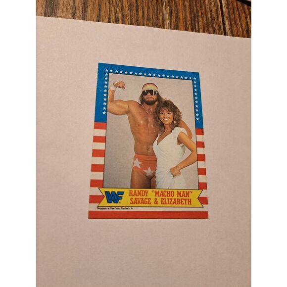 1987 Topps WWF Randy Macho Man Savage Elizabeth #7 Vintage Wrestling Card - Picture 1 of 2